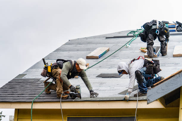 Professional Gutter Installation technician working in Oreana, IL
